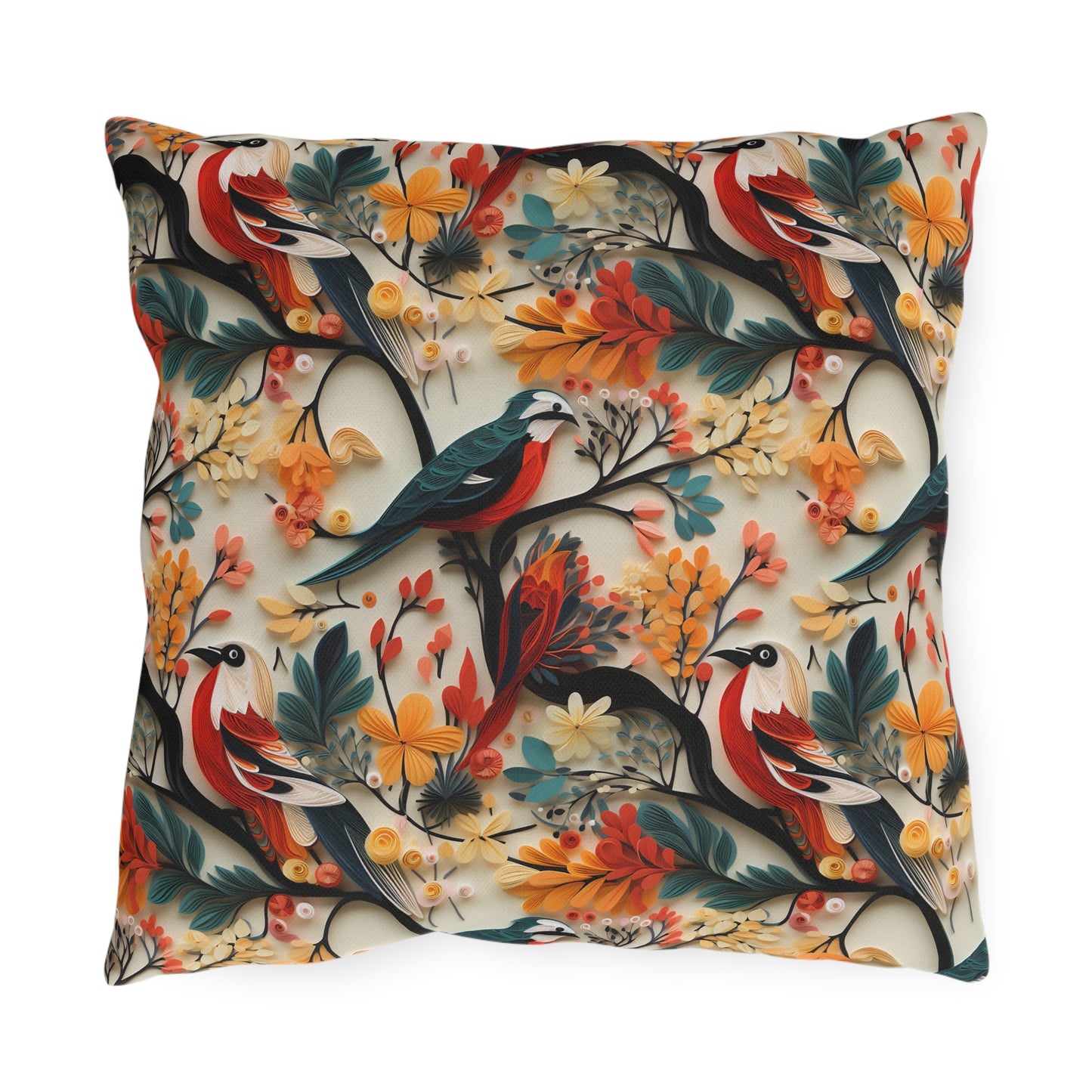 Floral & Birds Outdoor Pillows