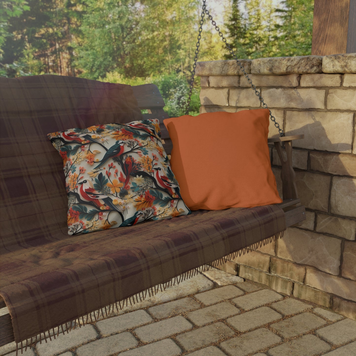 Floral & Birds Outdoor Pillows
