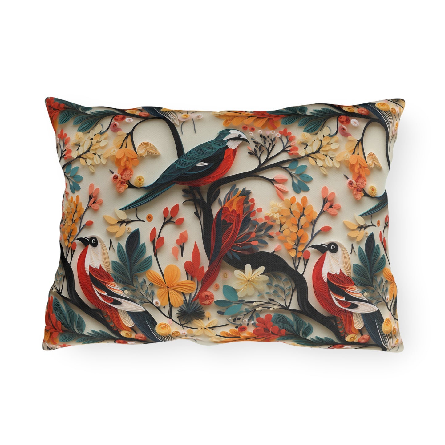 Floral & Birds Outdoor Pillows