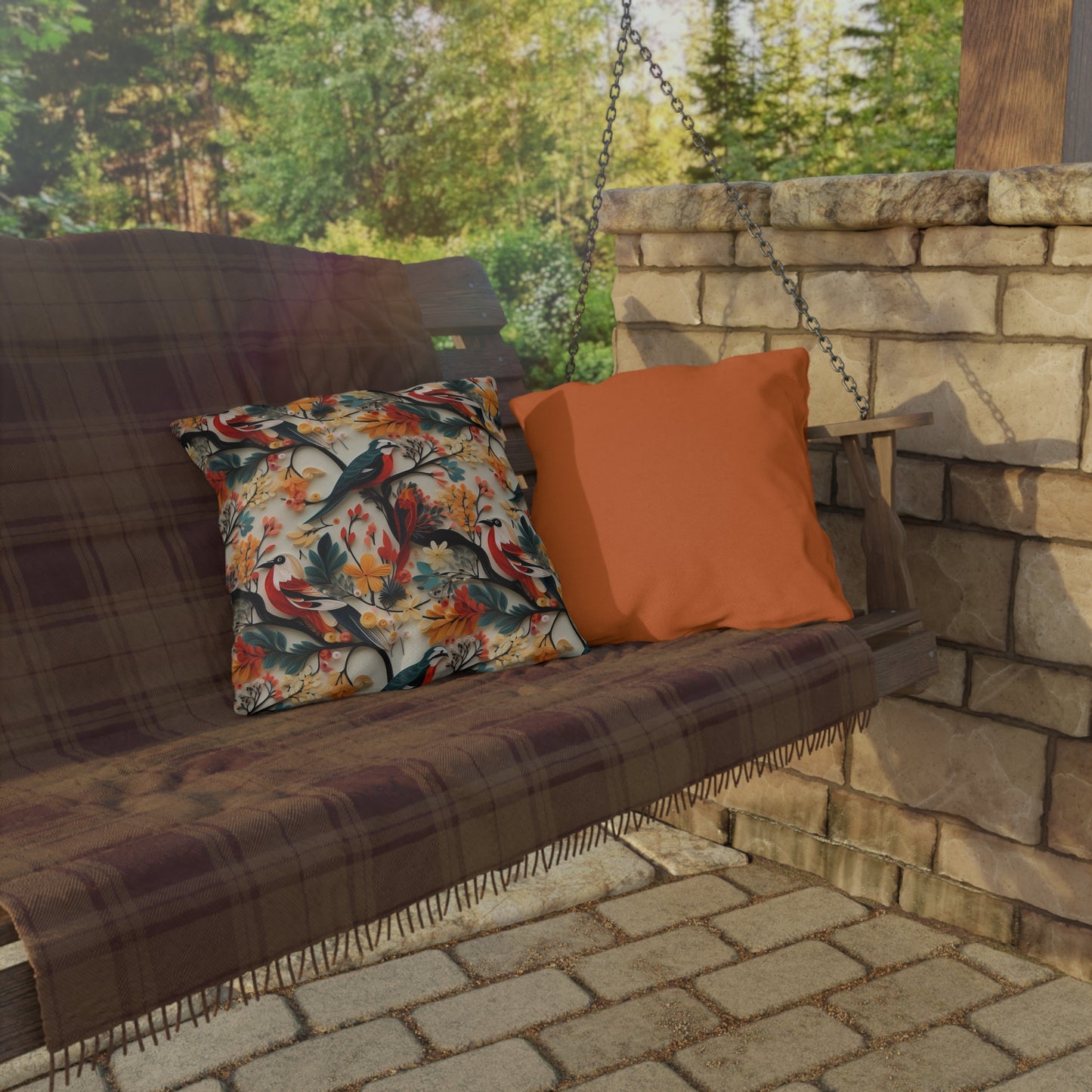 Floral & Birds Outdoor Pillows