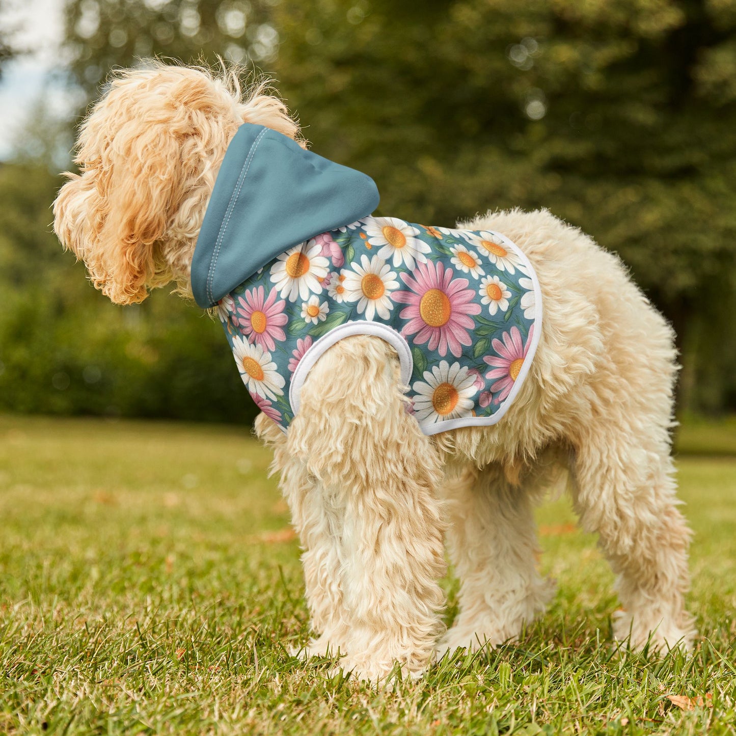 Sassy Pet's Floral Hoodie - Stylish Warmth for Fashionable Pets