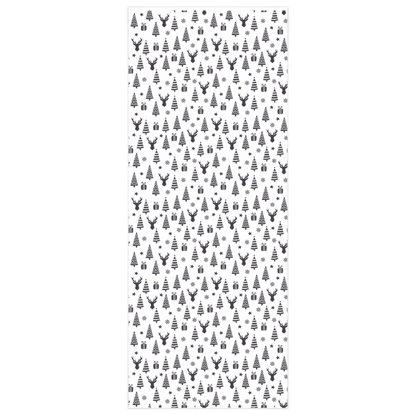 Black & White Holiday Print Wrapping Paper