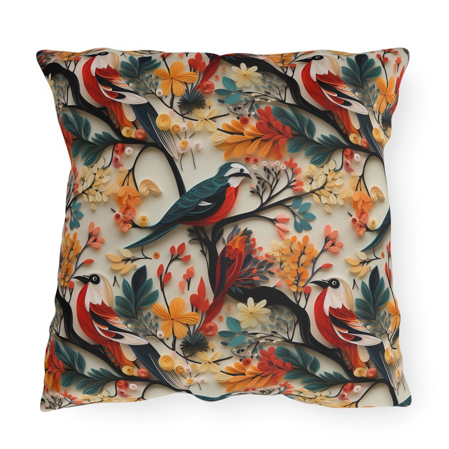 Floral & Birds Outdoor Pillows