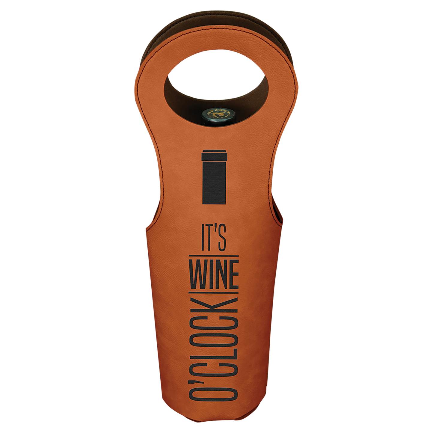 Personalized Laser Engraved Leatherette Wine Bag