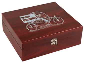 Personalized Laser Engraved Rosewood Finish Martini Set