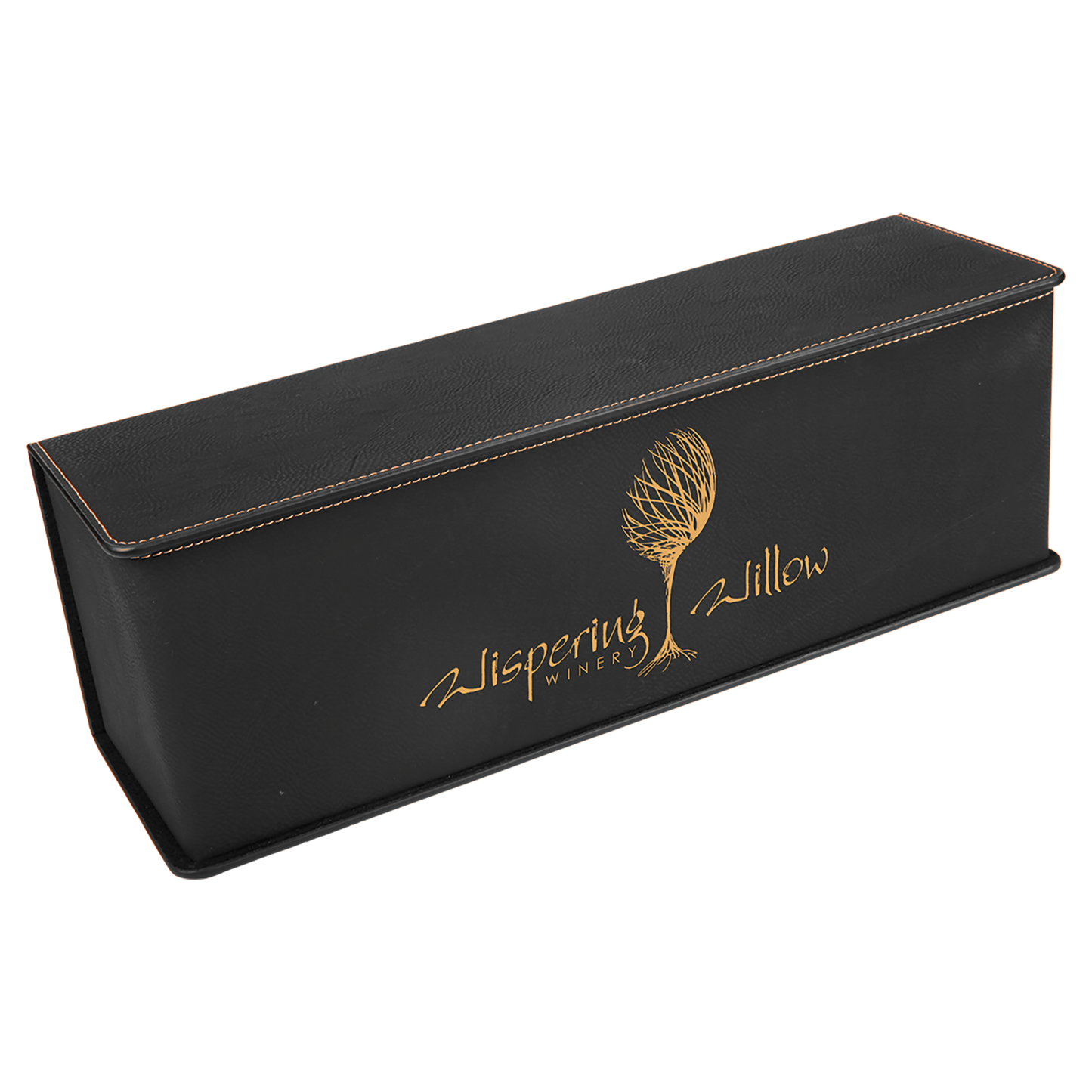 Personalized Laser Engraved Leatherette Single Wine Box with Tools