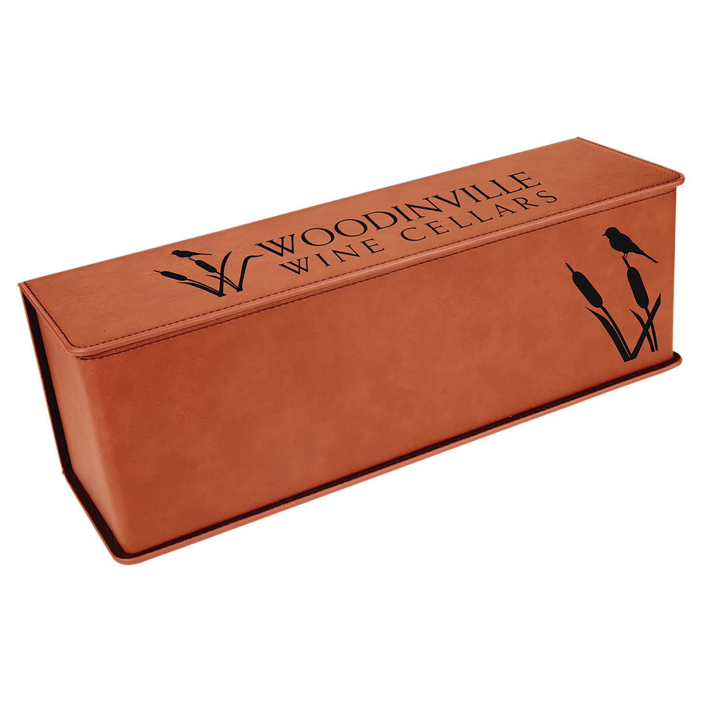 Personalized Laser Engraved Leatherette Single Wine Box with Tools