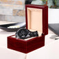 Personalized Laser Engraved Black Chronograph Watch