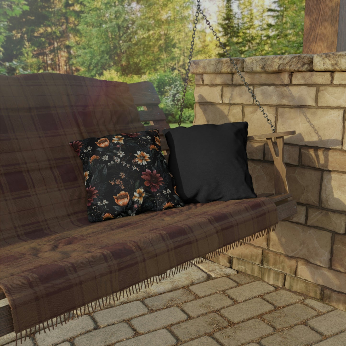 Summer Night Floral Outdoor Pillows