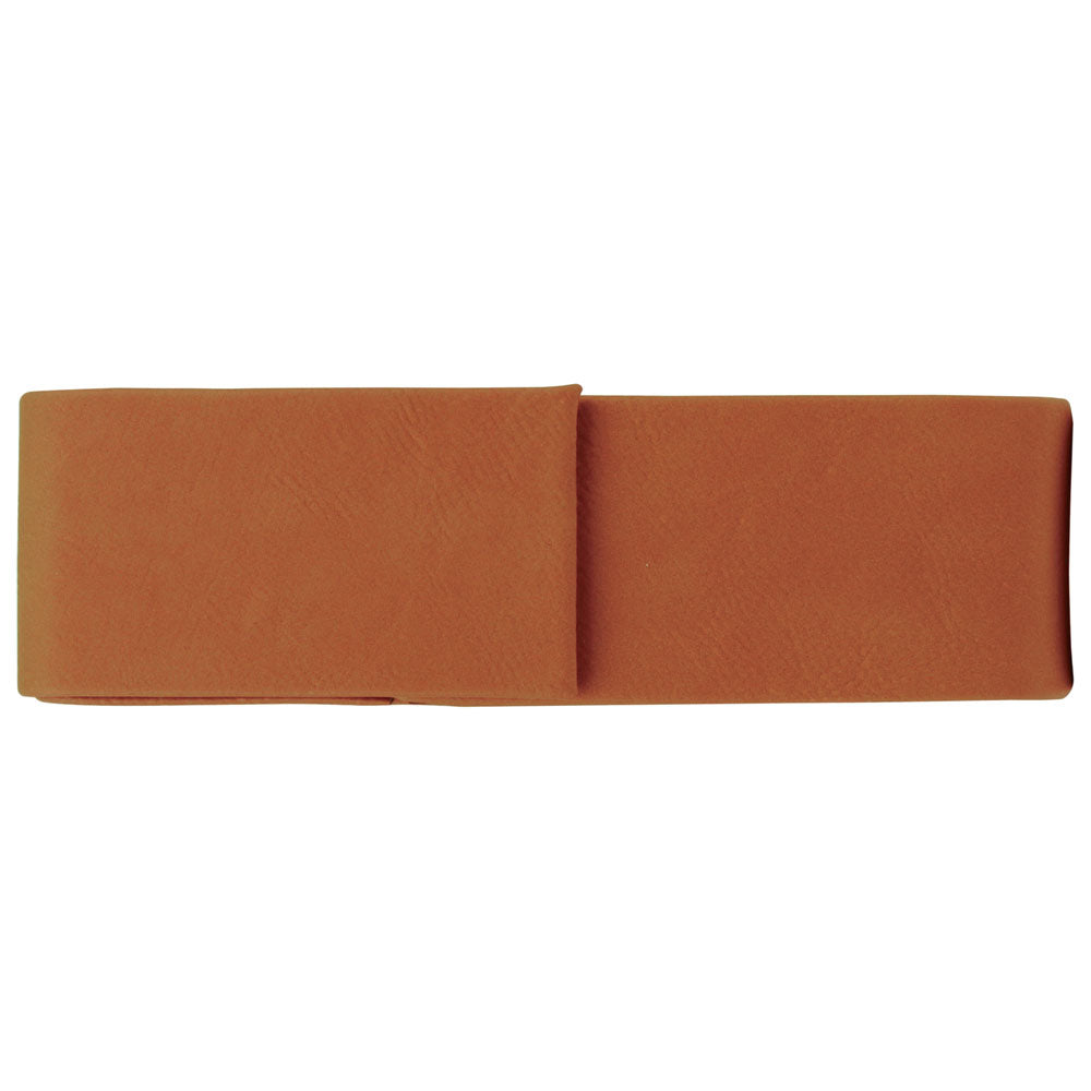 Personalized Laser Engraved 6 1/2" x 2" Rawhide Leatherette Double Pen Case