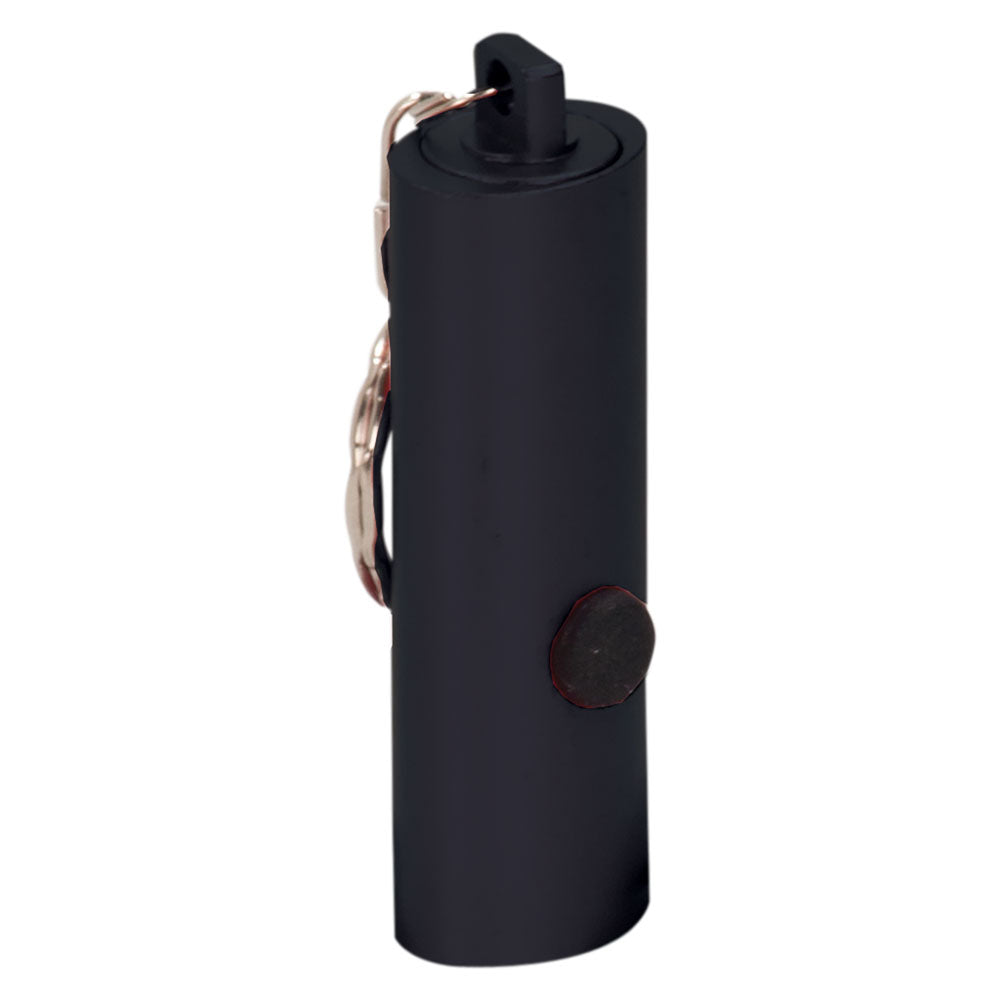 Personalized Laser Engraved 2 3/8" Black 3-LED Flashlight with Keychain