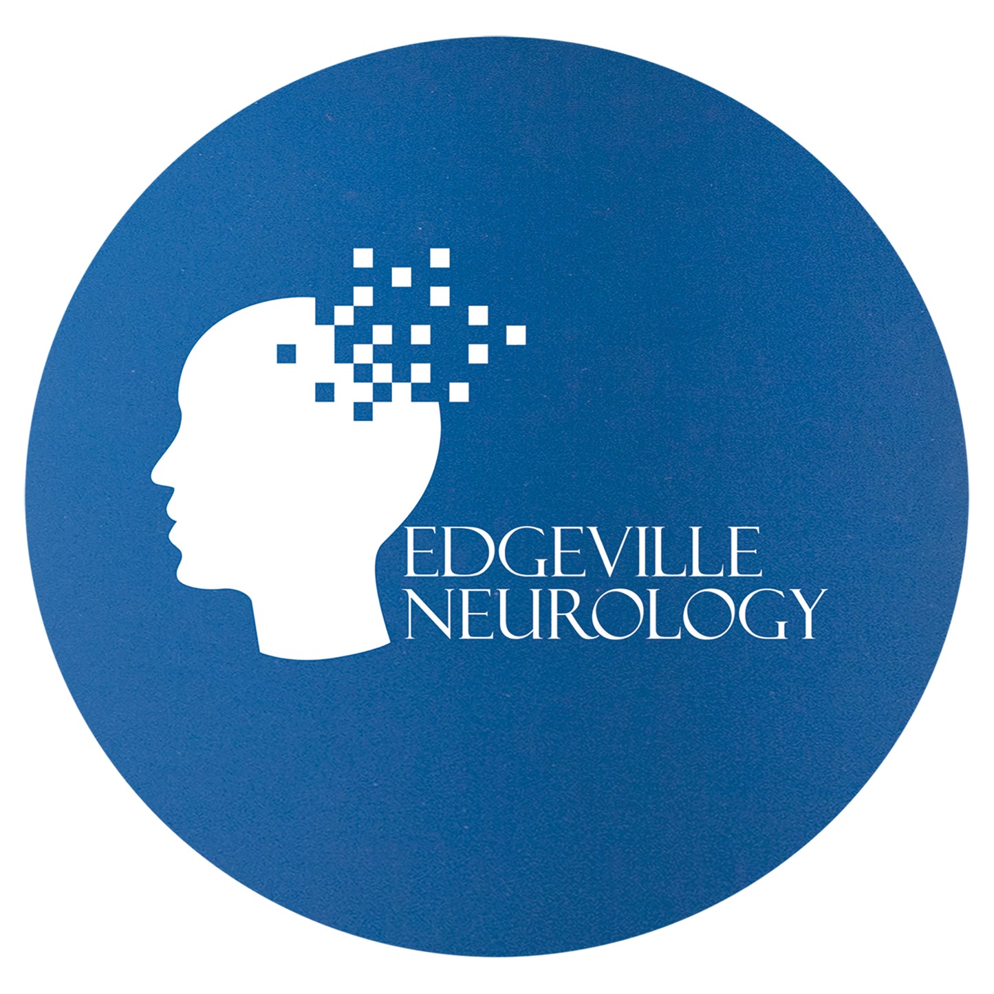 Personalized Laser Engraved Round Blue/White Silicone Coaster