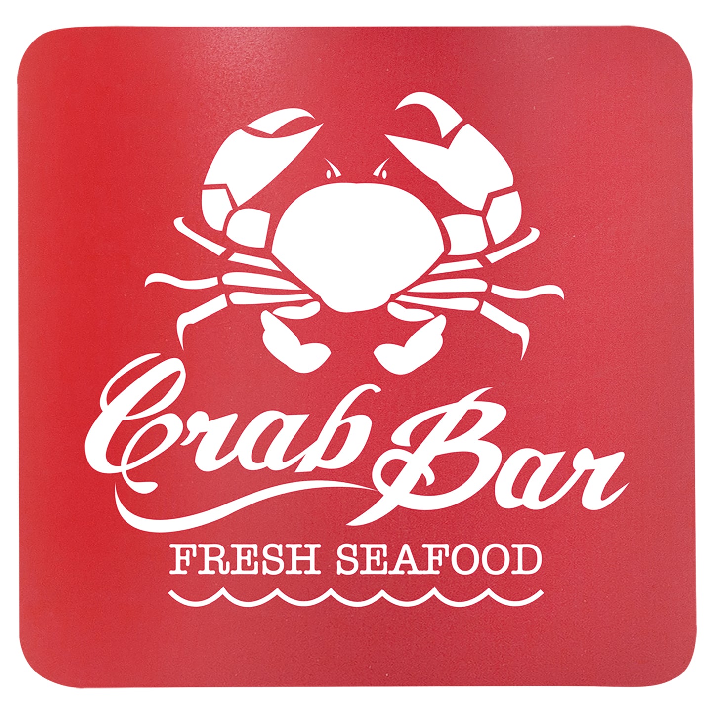 Personalized Laser Engraved Square Red/White Silicone Coaster