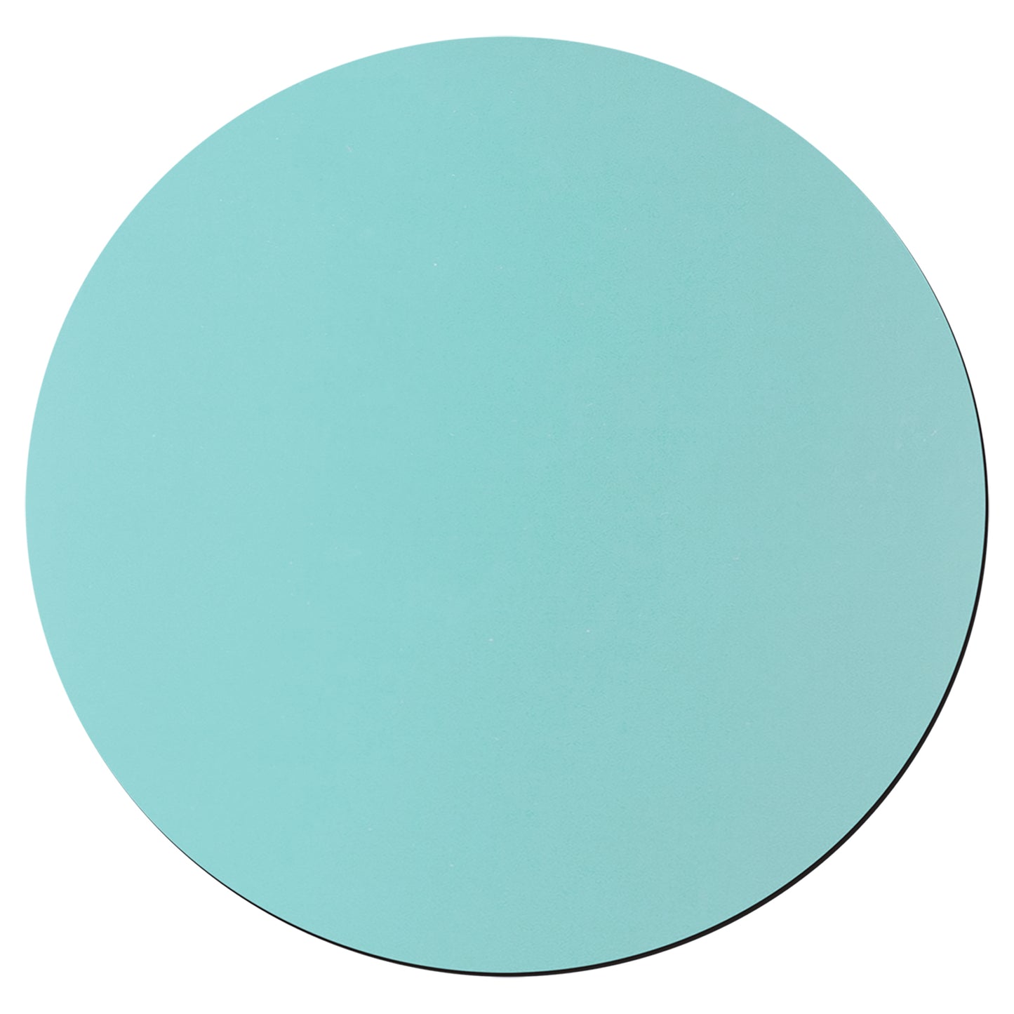 Personalized Laser Engraved Round Teal/Black Silicone Coaster