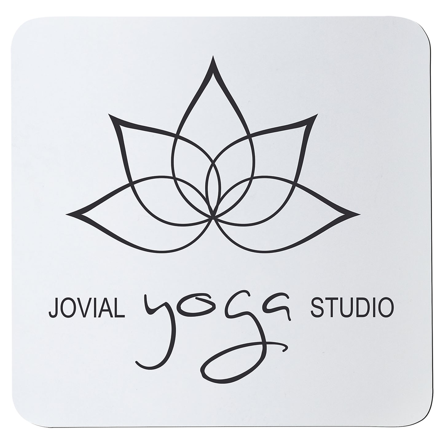 Personalized Laser Engraved Square White/Black Silicone Coaster