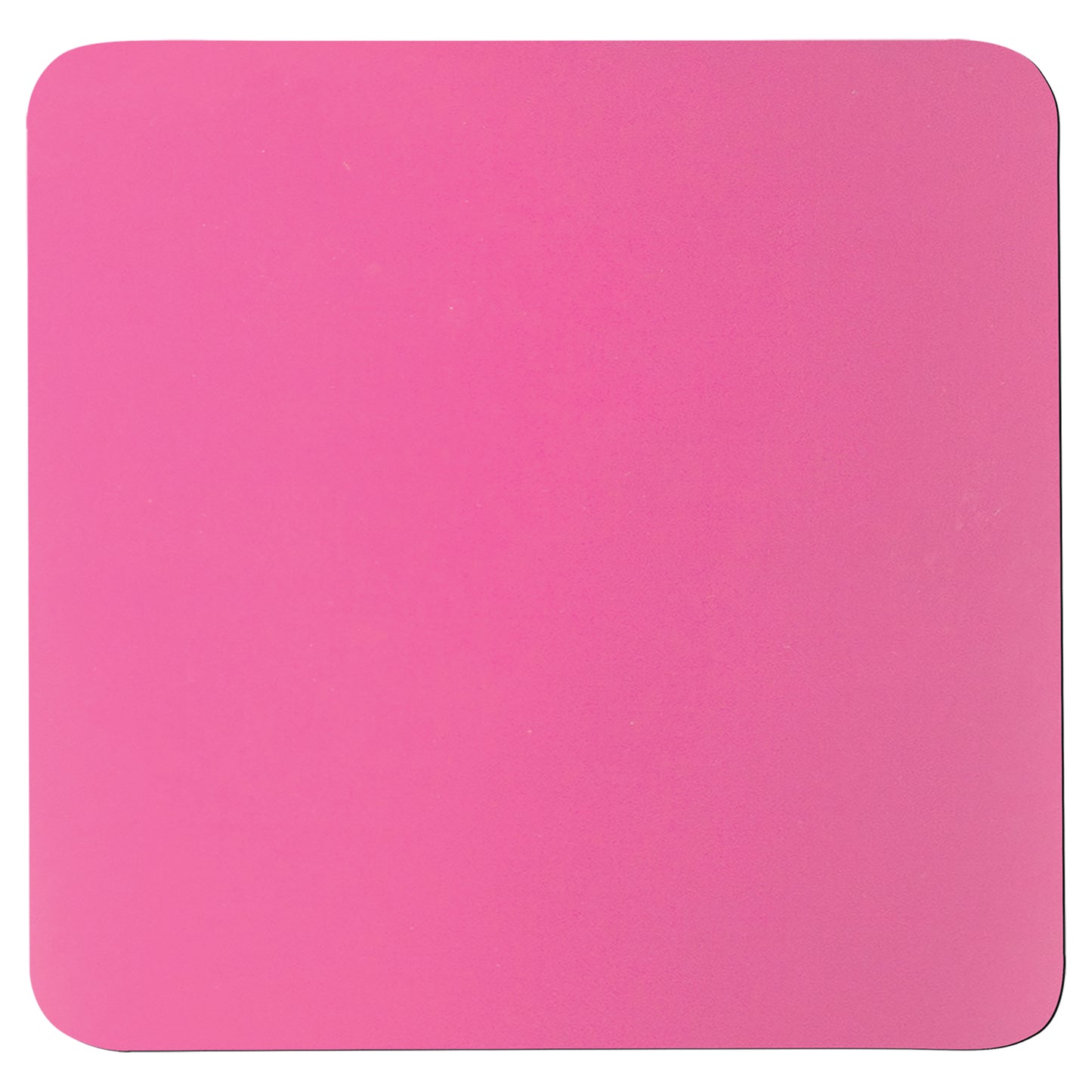 Personalized Laser Engraved Square Pink/Black Silicone Coaster