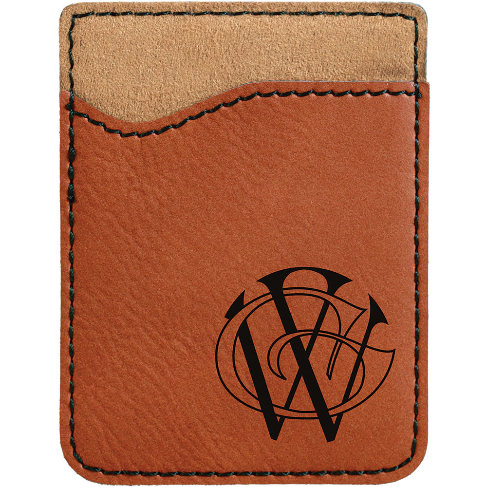 Personalized Laser Engraved Rawhide Leatherette Phone Wallet