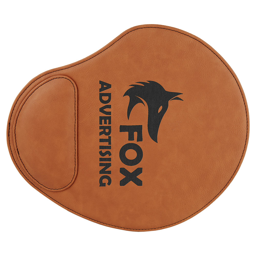 Personalized Laser Engraved 9" x 10 1/4" Rawhide Leatherette Mouse Pad