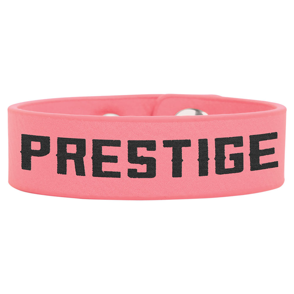 Personalized Laser Engraved 8 1/2" x 3/4" Pink Leatherette Youth Cuff Bracelet