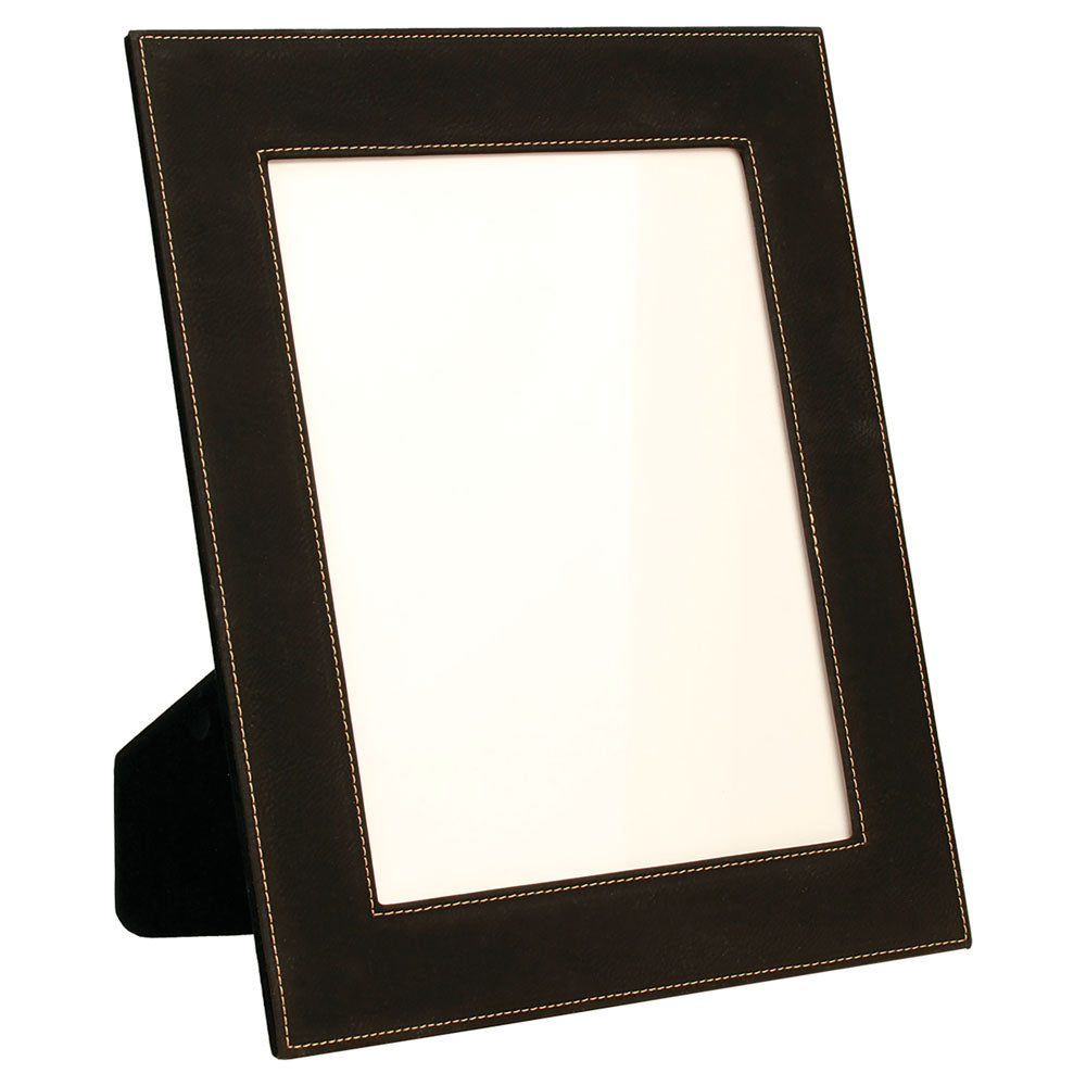 Personalized Laser Engraved 4" x 6" Black/Gold Laserable Leatherette Photo Frame