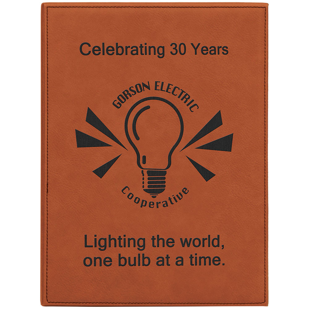 Personalized Laser Engraved 9" x 12" Rawhide Leatherette Plaque