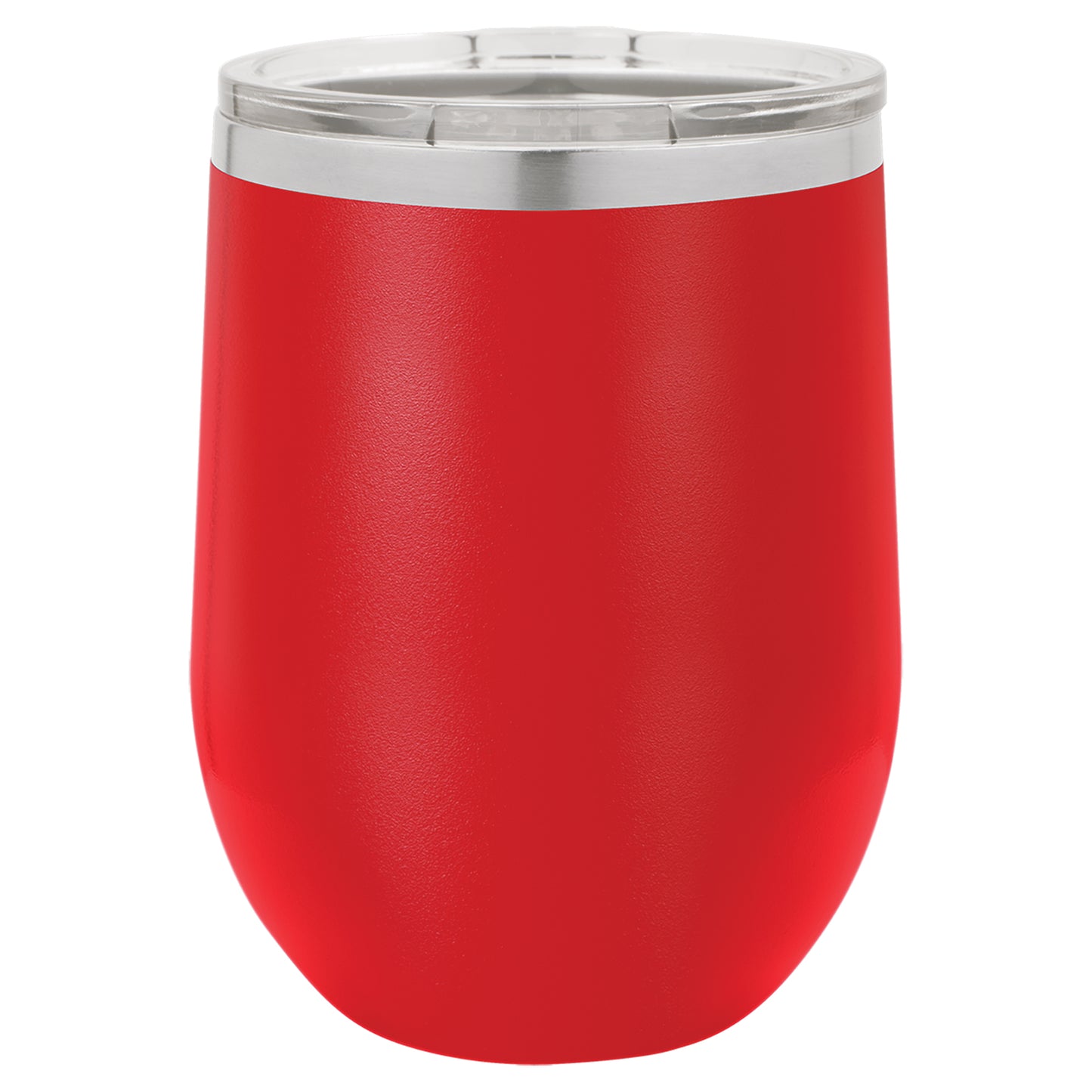 Personalized Laser Engraved Red 12 oz. Polar Camel Stemless Wine Tumbler with Clear Lid