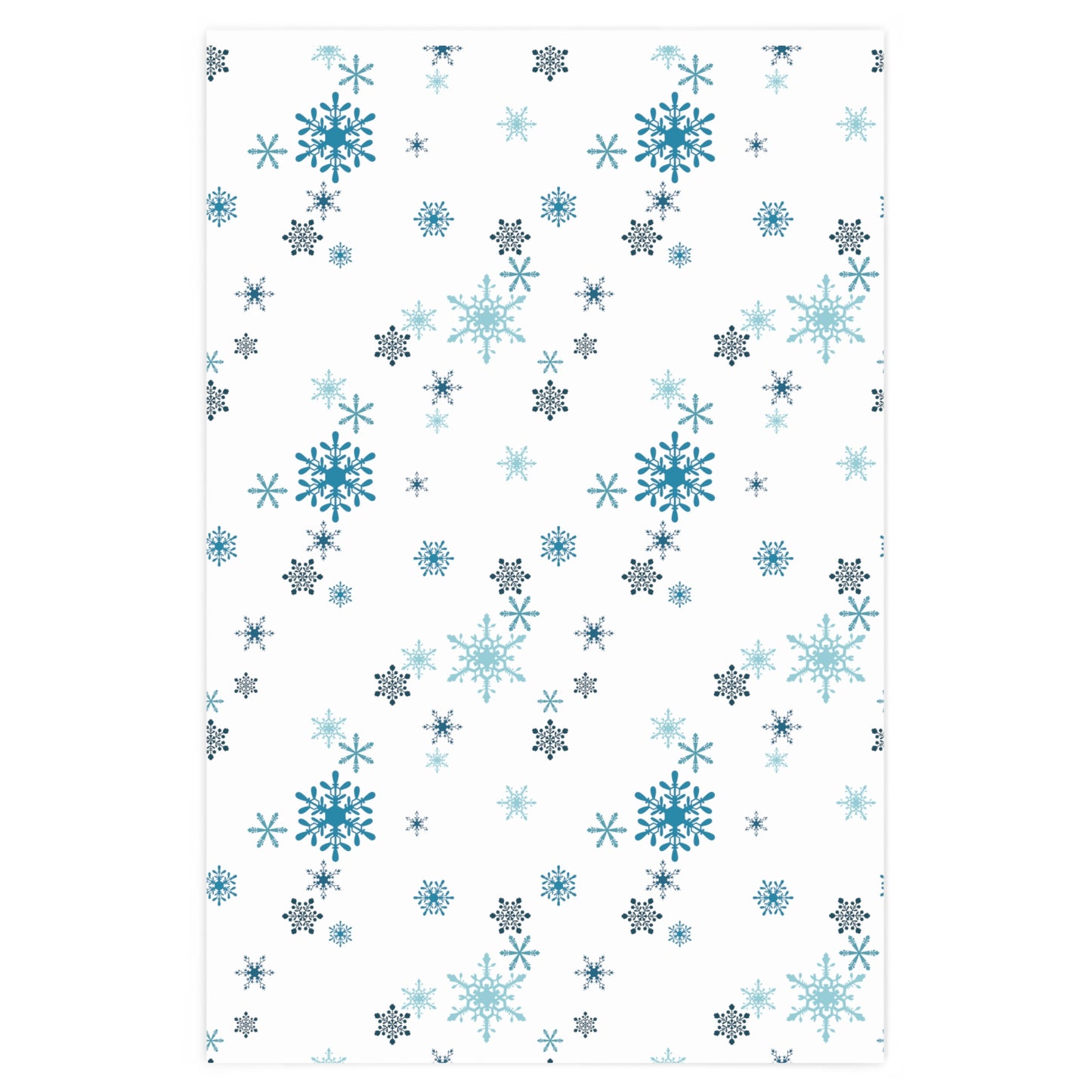 Blue Snowflakes Wrapping Paper