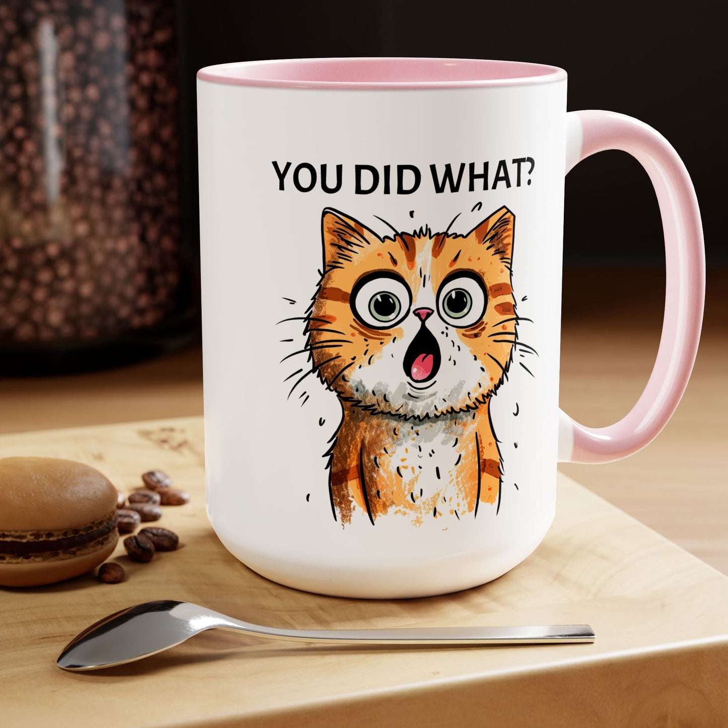 YOU DID WHAT? Two-Tone Coffee Mugs, 15oz