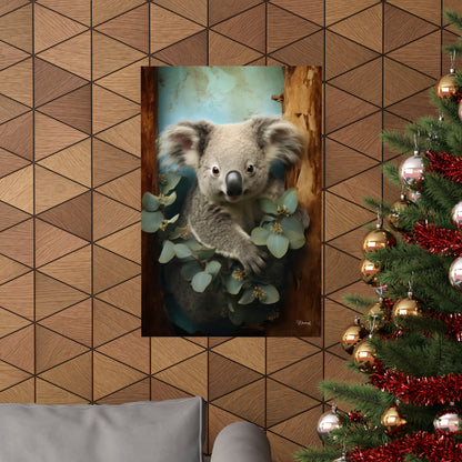 Koala Bear in Tree Premium Matte Vertical Posters