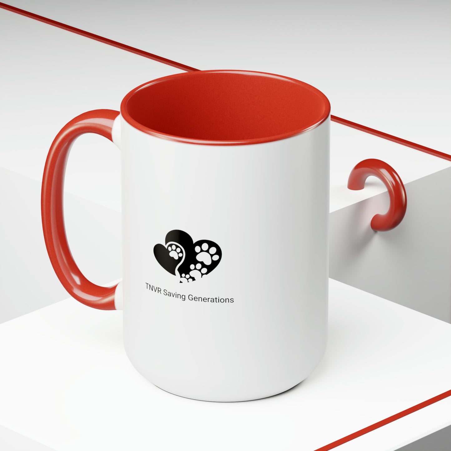 I Heart TNVR Two-Tone Coffee Mugs, 15oz