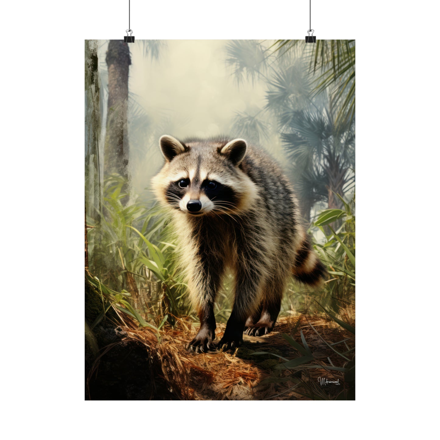 Florida Racoon Premium Matte Vertical Posters