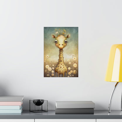 Safari Kids Collection- Giraffe Premium Matte Vertical Posters