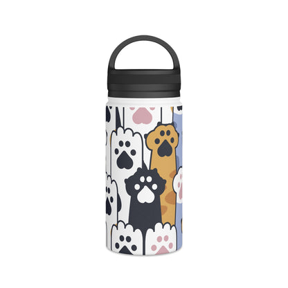 Talk to the Paw! Stainless Steel Water Bottle, Handle Lid