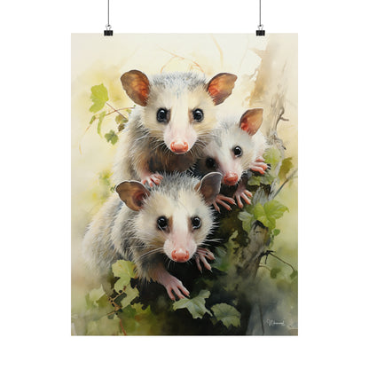 Possum Family Premium Matte Vertical Posters