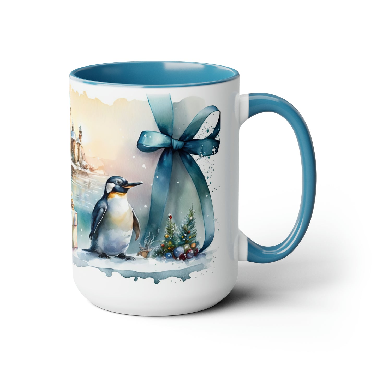 Penguin Christmas Wonderland Coffee Mugs, 15oz