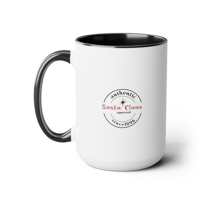 Most Likely to Watch all the Christmas Movies Two-Tone Coffee Mugs, 15oz