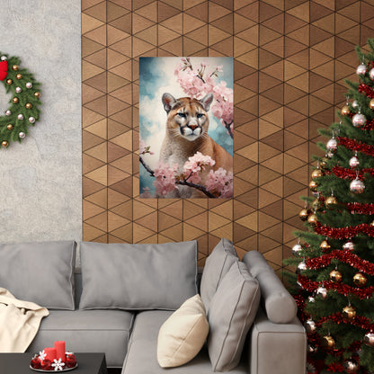 Florida Panther Floral Premium Matte Vertical Posters