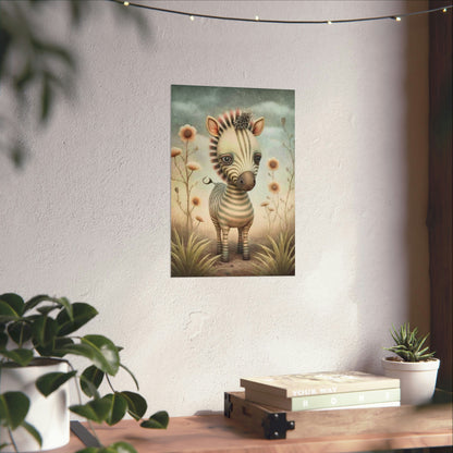 Safari Kids Collection- Zebra Premium Matte Vertical Posters