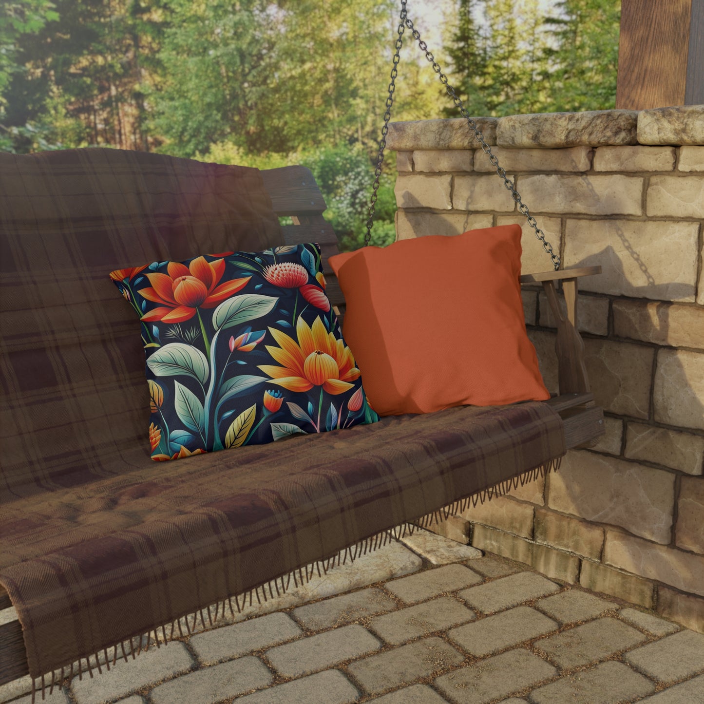 Tropical Floral Outdoor Pillows