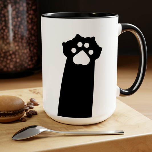 Talk to the Paw! Two-Tone Coffee Mugs, 15oz