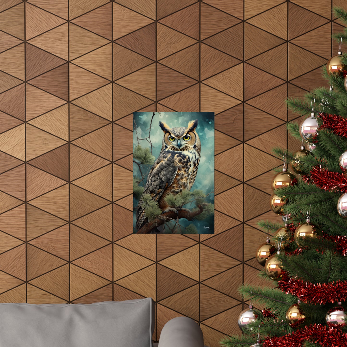 Great Horned Owl Premium Matte Vertical Posters