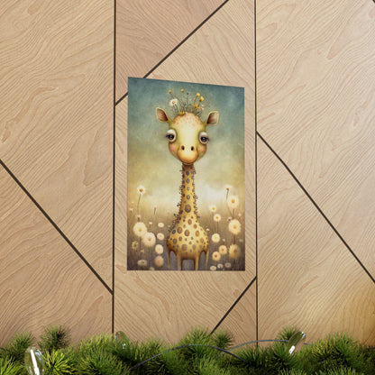 Safari Kids Collection- Giraffe Premium Matte Vertical Posters