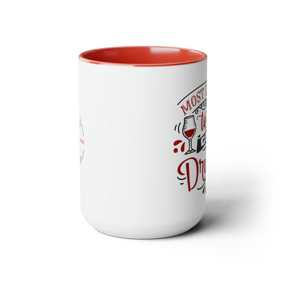 Most Likely to Get Drunk Two-Tone Coffee Mugs, 15oz