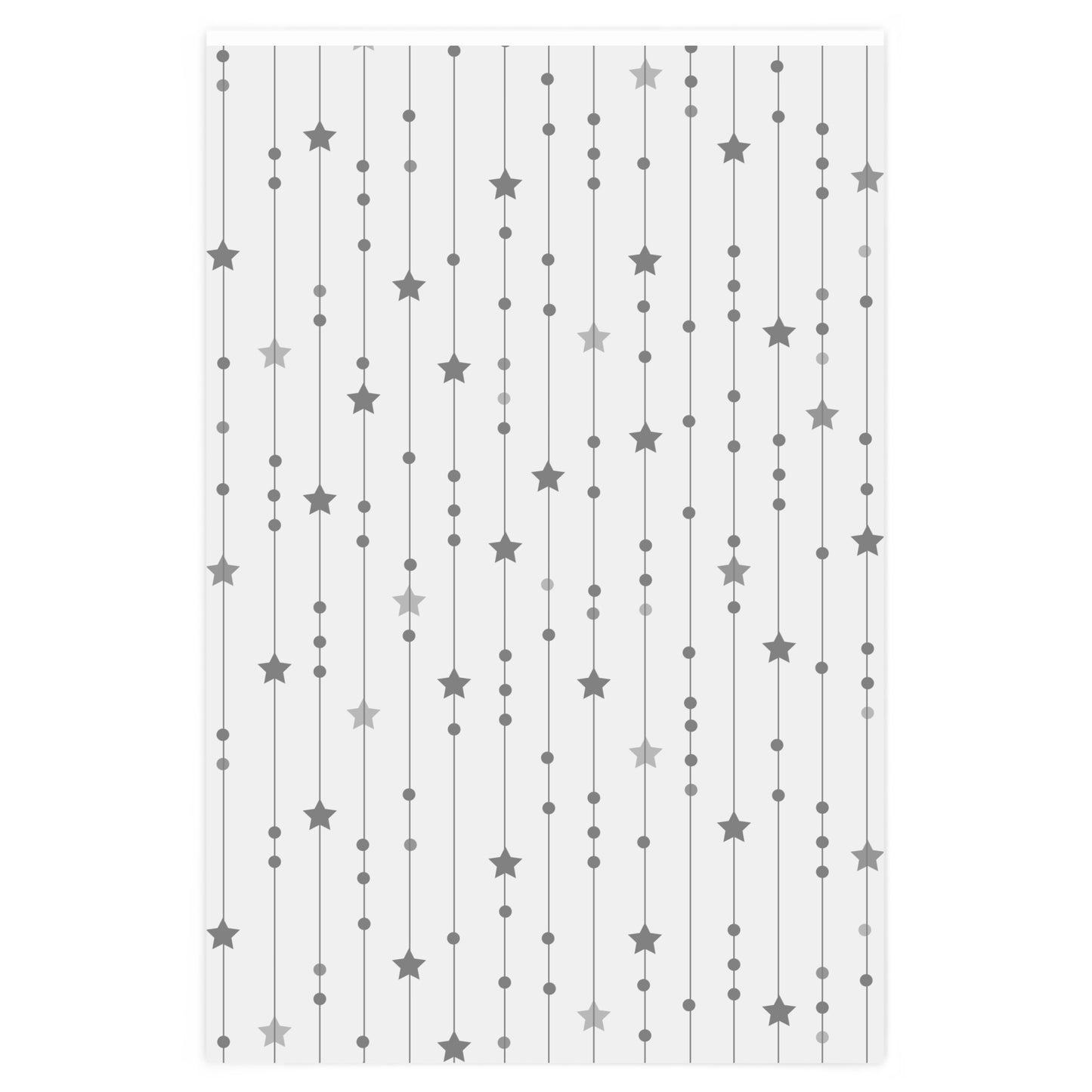 White Christmas Star Garland Wrapping Paper