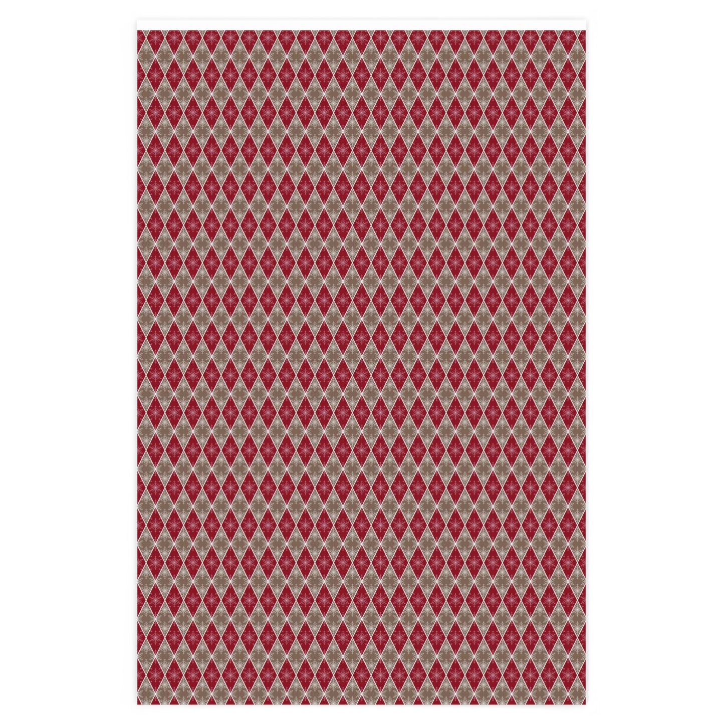 Jolly Christmas Plaid Snowflakes Wrapping Paper