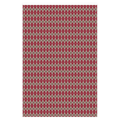 Jolly Christmas Plaid Snowflakes Wrapping Paper