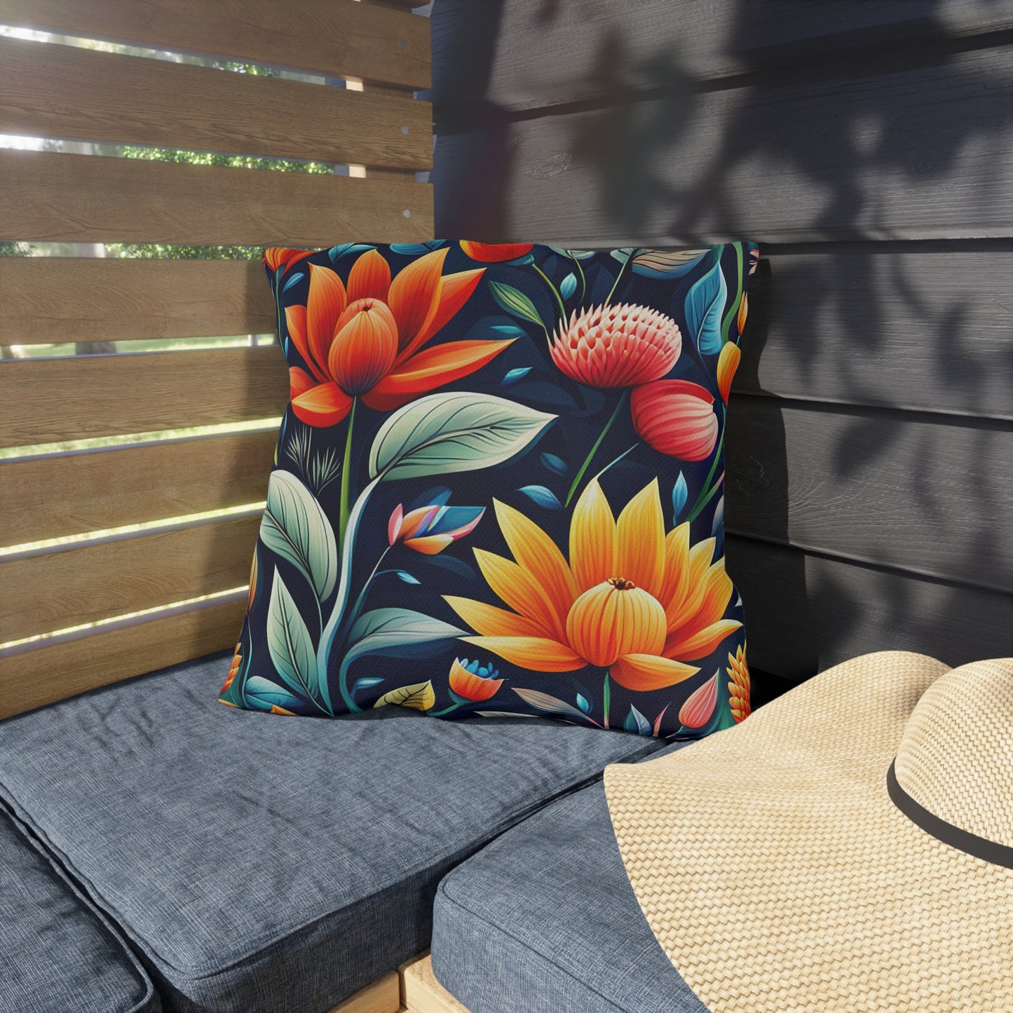 Tropical Floral Outdoor Pillows