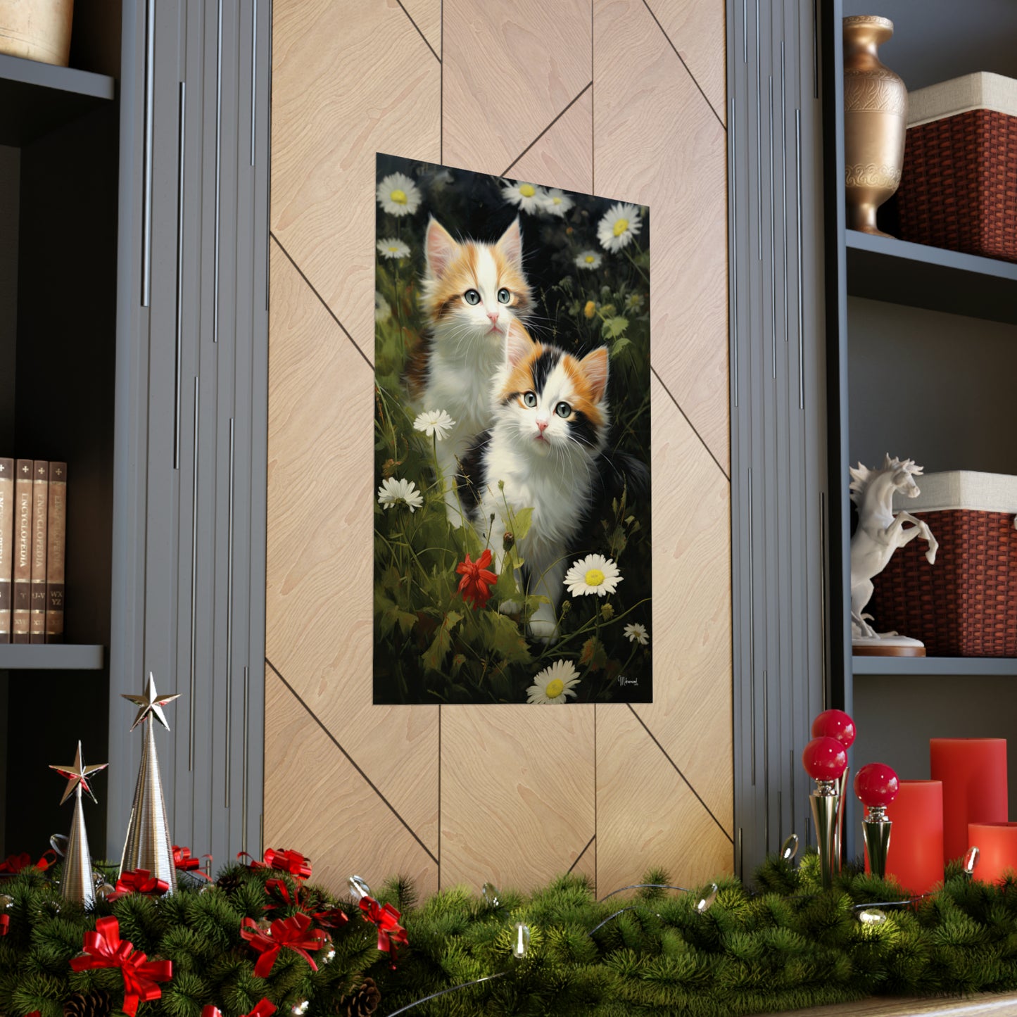 Kittens in the Garden Premium Matte Vertical Posters