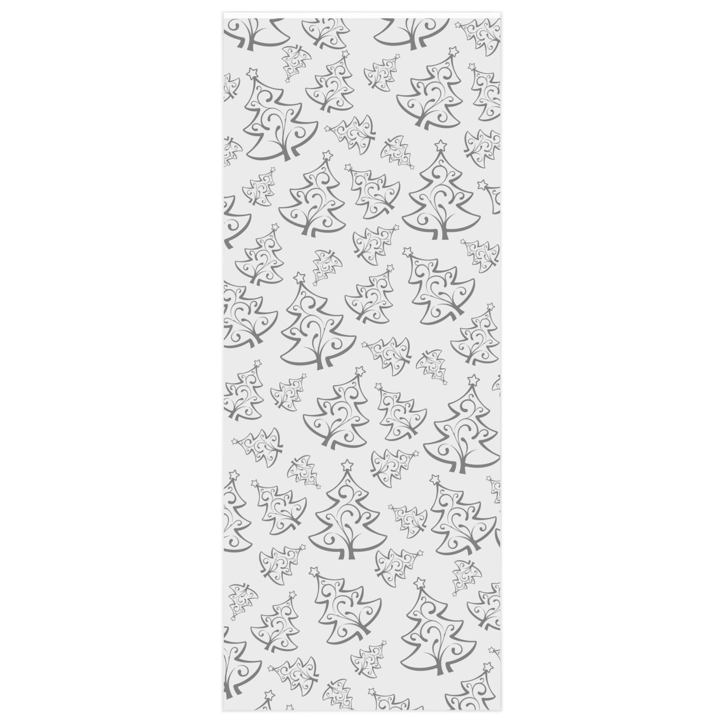 White Christmas Tree Wrapping Paper