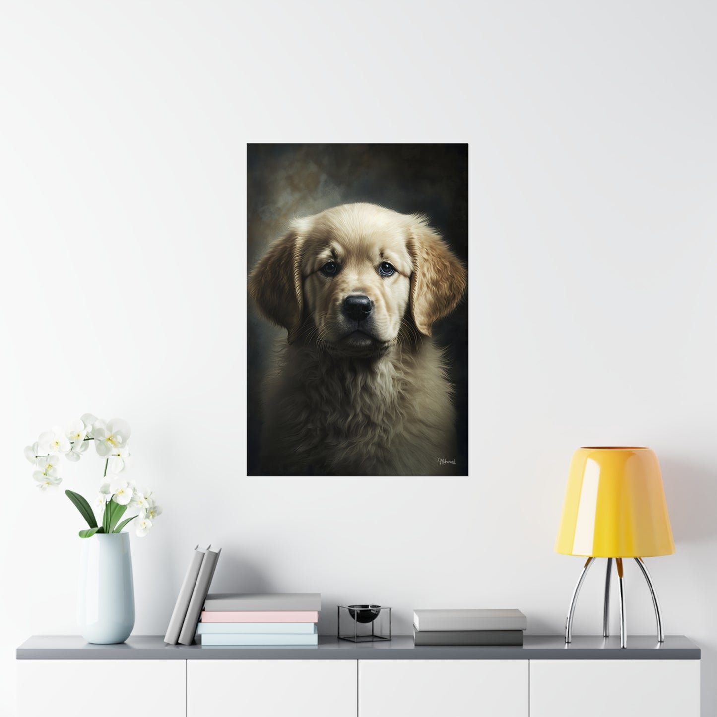 Golden Retriever Puppy Premium Matte Vertical Posters